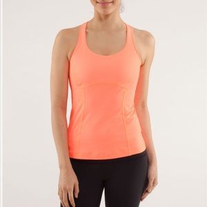 LULULEMON Run: Pace Tank Pop Orange size 8